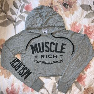 Muscle Rich Gym Crop Hoodie